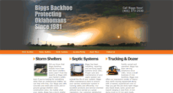 Desktop Screenshot of biggsbackhoe.com